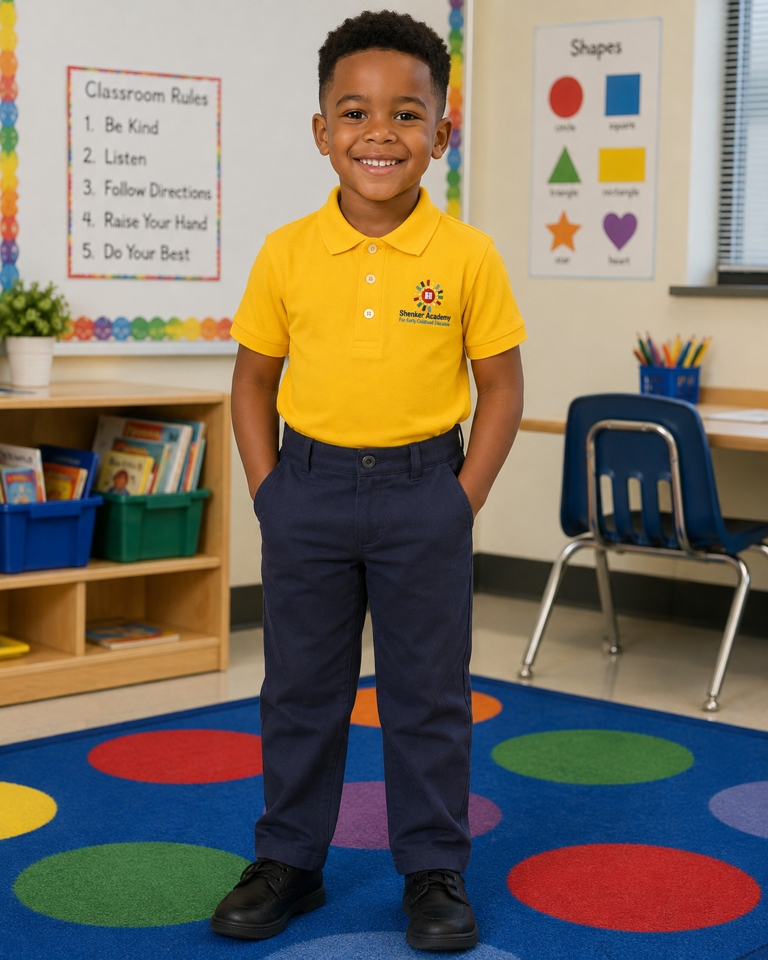 Navy Cargo Pants - Shenker Academy
