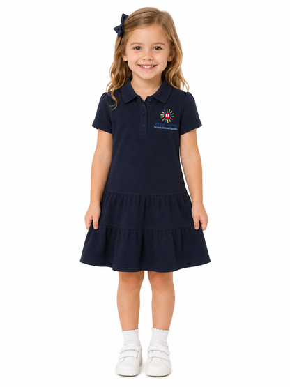 Girls Navy Polo Dress - Shenker Academy