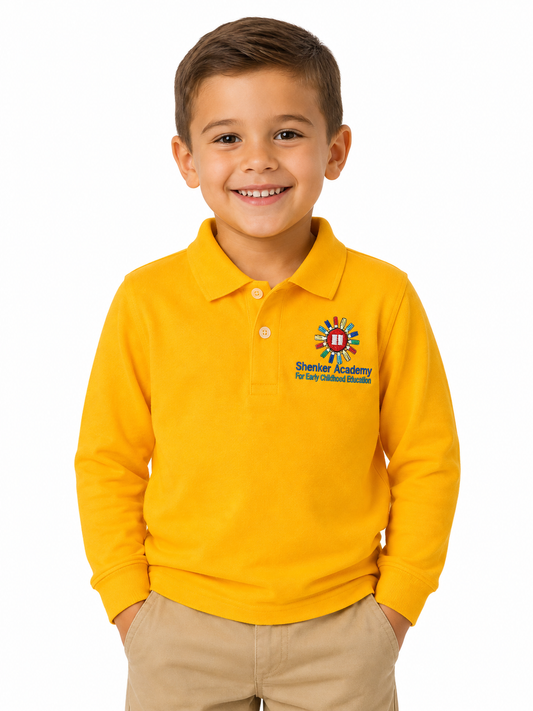 Long Sleeve Polo Yellow - Shenker Academy