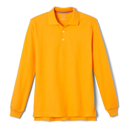 Long Sleeve Polo Yellow - Shenker Academy - BACK ORDERED