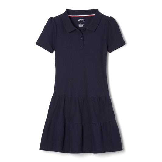 Girls Navy Polo Dress - Shenker Academy